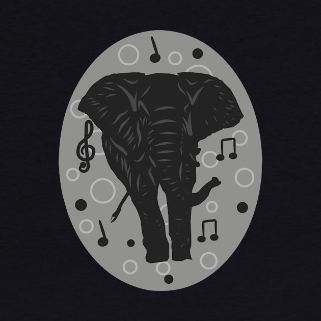 "Harmony of Elephants and Music" by Shinwys22 